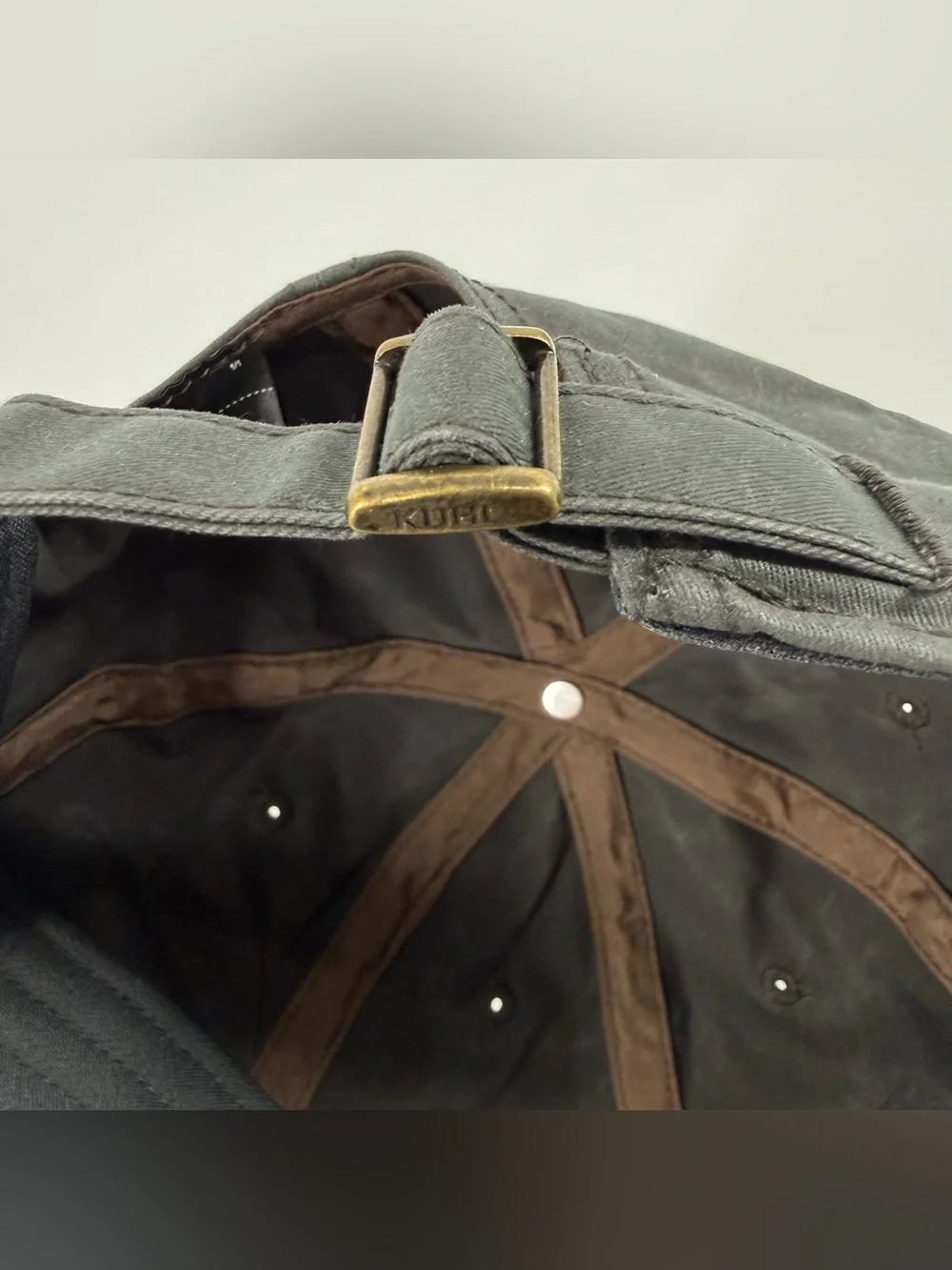 Kuhl The Outlaw Waxed Hat Gray Logo Adjustable Baseball Cap Outdoor Rugged